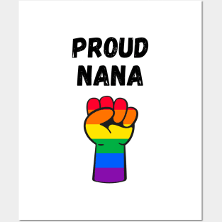Proud Nana Rainbow Pride T Shirt Design Posters and Art